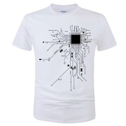 T-shirt à manches courtes - Processeur CPU / imprimé schéma de circuit