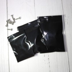 Sacs plastique refermables - sachets - thermosoudables - noir - 7 * 10 cm - 100 pièces