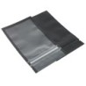 Sacs plastique refermables - noir mat / transparent - 10 * 15 cm - 100 pièces