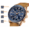 BENYAR - Orologio sportivo al quarzo - impermeabile - cinturino in pelle