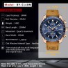 BENYAR - Orologio sportivo al quarzo - impermeabile - cinturino in pelle