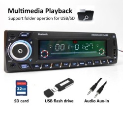 Autoradio 1 Din - DAB plus - telecomando - Bluetooth - vivavoce - ISO - TF - USB - Aux