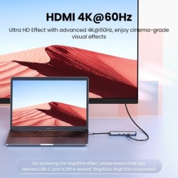Adattatore da USB-C a HDMI - RJ45 - USB 3.0 - PD - HUB - multifunzione