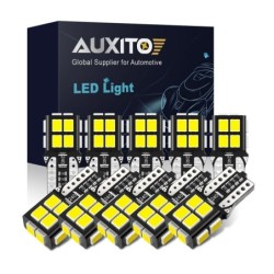 Lampadina LED per auto - T10 - 2835 SMD - W5W - Canbus - 6000K bianco - 10 pezzi