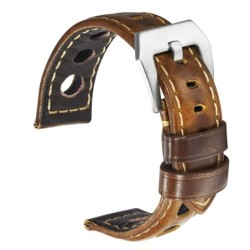 Elegante cinturino per orologio - con fibbia in metallo - vera pelle