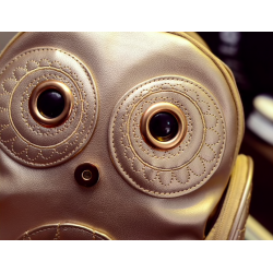 Waterproof leather backpack - with owl patternBackpacks