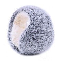Caldi paraorecchie invernali - pieghevoli - lana lavorata a maglia / peluche