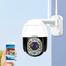 Caméra CCTV de sécurité - vision nocturne - extérieur - WiFi - 2MP - PTZ - HD - 1080P