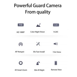 Security CCTV camera - human detection - auto tracking - HD night vision - waterproof - 1080P - 2MP - PTZ - WiFiSecurity cameras