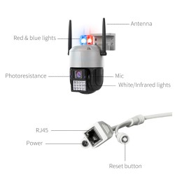 Security CCTV camera - human detection - auto tracking - HD night vision - waterproof - 1080P - 2MP - PTZ - WiFiSecurity cameras