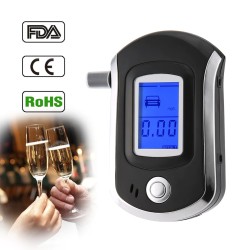 Etilometro digitale professionale - alcol tester - LCD - con 5 bocchini