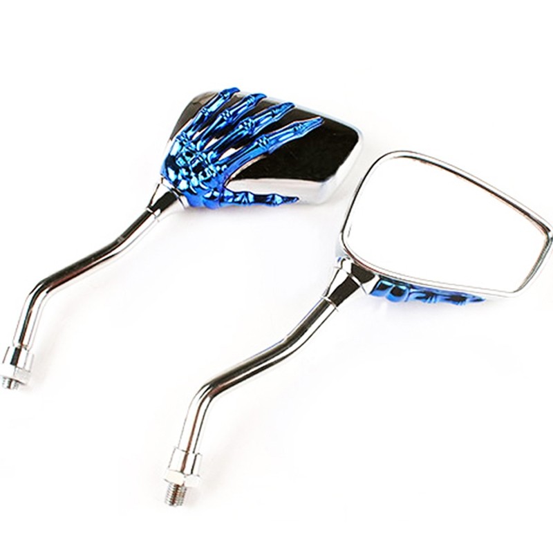 Motorcycle chrome mirrors - skeleton handsMirrors