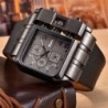 OULM 3364 - Orologio sportivo grande quadrato - Quarzo - Cinturino largo in pelle