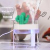 Umidificatore d'aria ad ultrasuoni trasparente - diffusore di oli essenziali - cactus - LED - USB - 160 ml