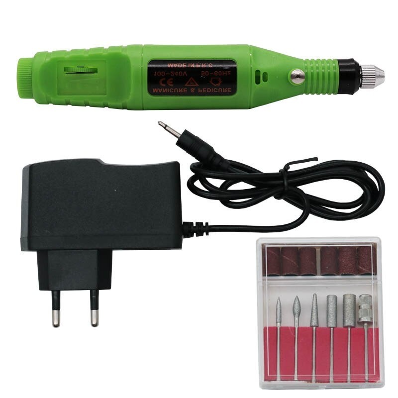Electric nail drill - nail file - engraving machine - with drill bits - EU plugNail drills