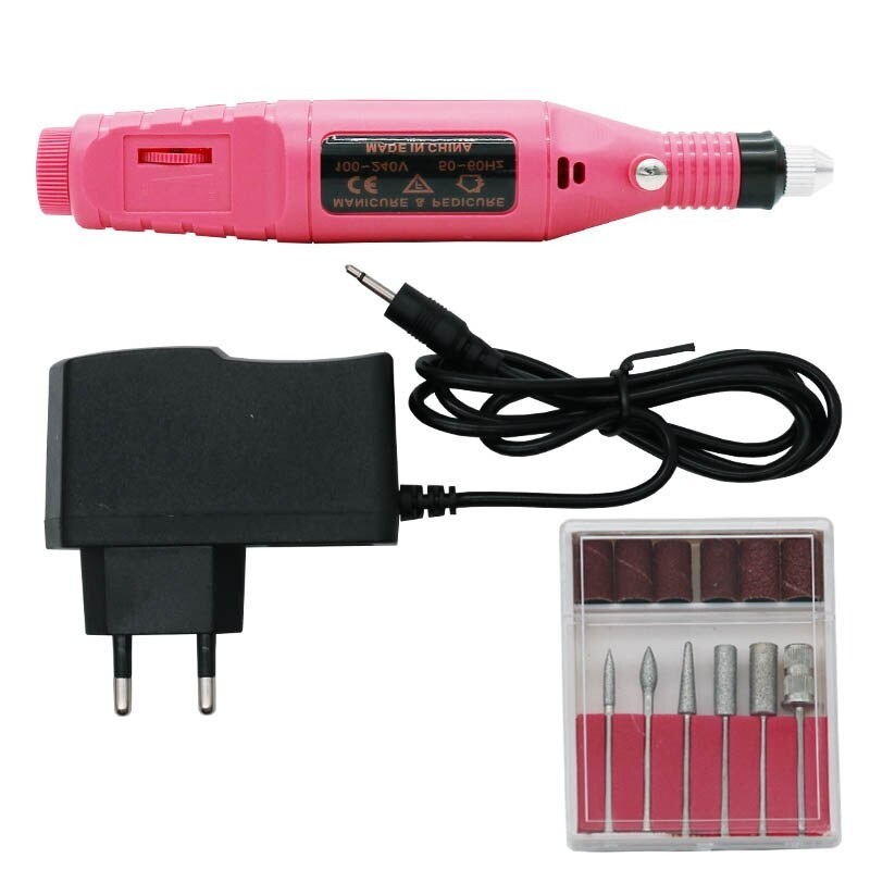 Electric nail drill - nail file - engraving machine - with drill bits - EU plugNail drills