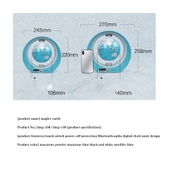 Bluetooth speaker - magnetic levitation - floating world globe - with clockBluetooth speakers