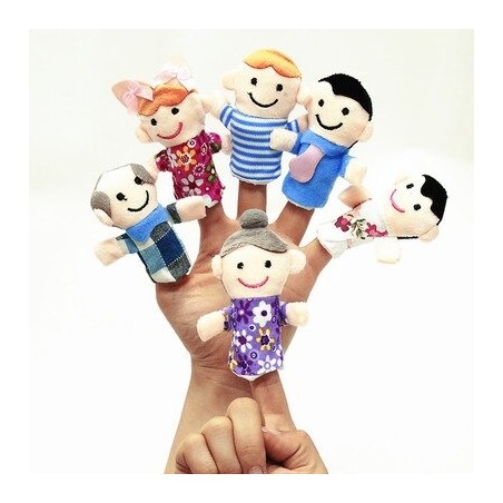 Burattini da dita - personaggi dei cartoni animati - bambole di peluche per bambini - 6 pezzi