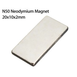 N50 - magnete al neodimio - blocco rettangolare super resistente - 20 mm * 10 mm * 2 mm - 10 pezzi