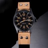 Orologio militare alla moda al quarzo - cinturino in pelle - unisex