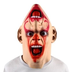 Maschera integrale di Halloween - clown horror capovolto