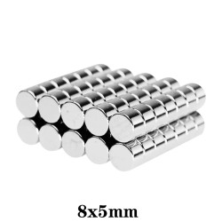 N35 - magnete al neodimio - cilindro resistente - 8 mm * 5 mm