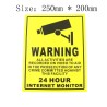 24H SECURITY CAMERA CCTV - RECORDING - warning stickerSecurity cameras