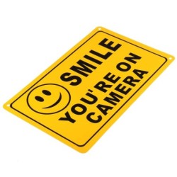 Vinyl warning sticker - Smile You're On CameraSecurity cameras
