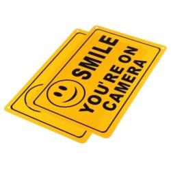 Vinyl warning sticker - Smile You're On CameraSecurity cameras