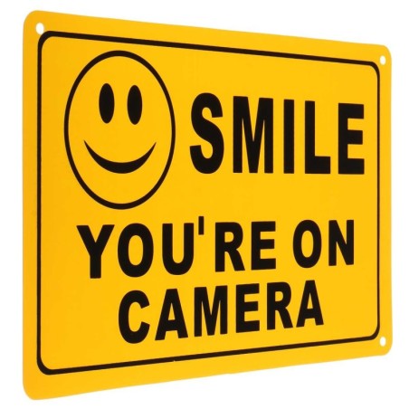 Vinyl warning sticker - Smile You're On CameraSecurity cameras