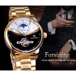 Forsining - orologio meccanico automatico - acciaio inossidabile