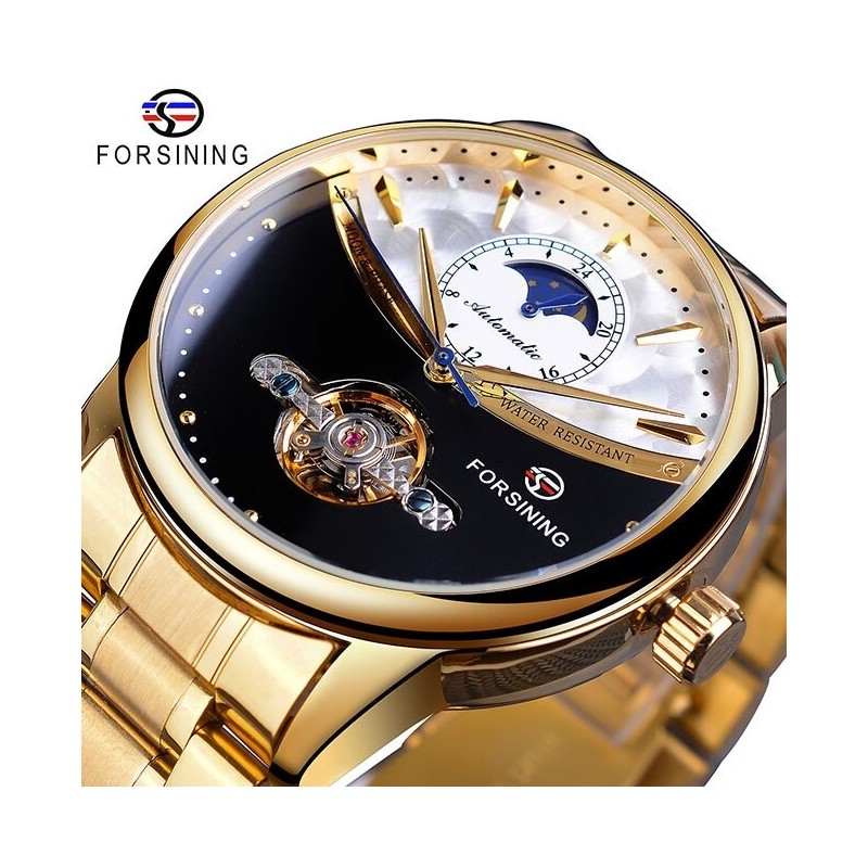 Forsining - orologio meccanico automatico - acciaio inossidabile