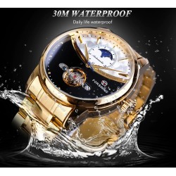 Forsining - orologio meccanico automatico - acciaio inossidabile