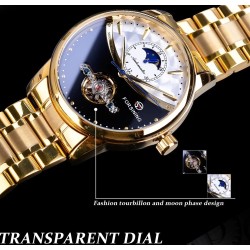 Forsining - orologio meccanico automatico - acciaio inossidabile