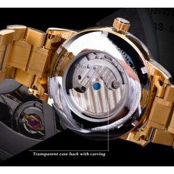 Forsining - orologio meccanico automatico - acciaio inossidabile