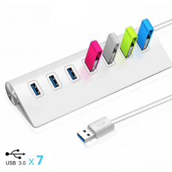Splitter in alluminio - USB 3.0 - USB 7 porte - HUB