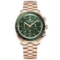 PAGANI DESIGN - stainless steel Quartz watch - waterproof - gold / greenWatches