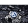 PAGANI DESIGN - Montre à quartz en acier inoxydable - étanche - argent / blanc