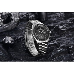 PAGANI DESIGN - Montre à quartz en acier inoxydable - étanche - argent / noir