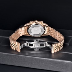 BENYAR - elegante orologio al quarzo - cronografo - impermeabile - acciaio inossidabile - oro