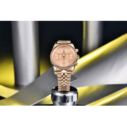 BENYAR - elegante orologio al quarzo - cronografo - impermeabile - acciaio inossidabile - oro