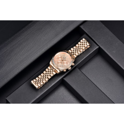 BENYAR - elegante orologio al quarzo - cronografo - impermeabile - acciaio inossidabile - oro