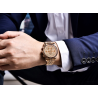 BENYAR - elegante orologio al quarzo - cronografo - impermeabile - acciaio inossidabile - oro