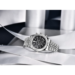 BENYAR - elegante orologio al quarzo - cronografo - impermeabile - acciaio inossidabile - nero