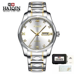 HAIQIN - orologio meccanico automatico - acciaio inossidabile - oro/bianco