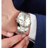 HAIQIN - orologio meccanico automatico - acciaio inossidabile - oro/bianco