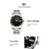 HAIQIN - orologio meccanico automatico - acciaio inossidabile - argento/bianco