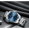 HAIQIN - mechanical automatic watch - stainless steel - silver / blueWatches