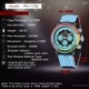 PAGANI DESIGN - orologio sportivo meccanico - cronografo - lunetta arcobaleno - cinturino in pelle - viola