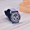 PAGANI DESIGN - orologio sportivo meccanico - cronografo - lunetta arcobaleno - cinturino in pelle - viola